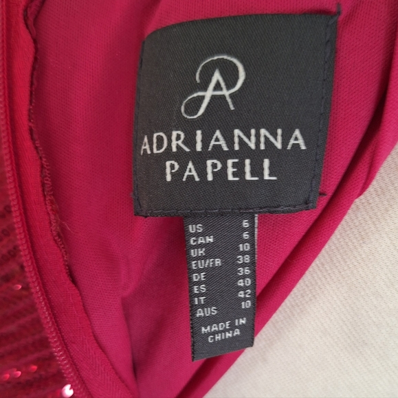 Adrianna papell halter sequin body form dress sz 6 - Picture 8 of 8